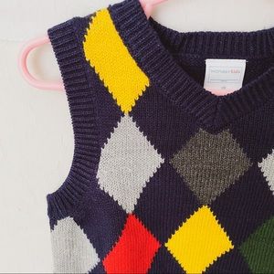 Wonderkids Multicolor Sweater Vest Boy's SZ 18 Months